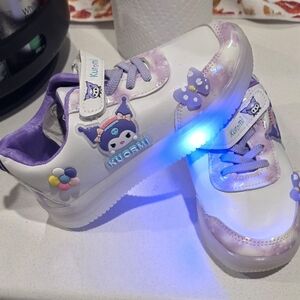 Kids Light-Up Sneakers - White and Purple